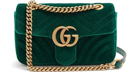 green gucci bag velvet|gucci marmont medium shoulder bag.